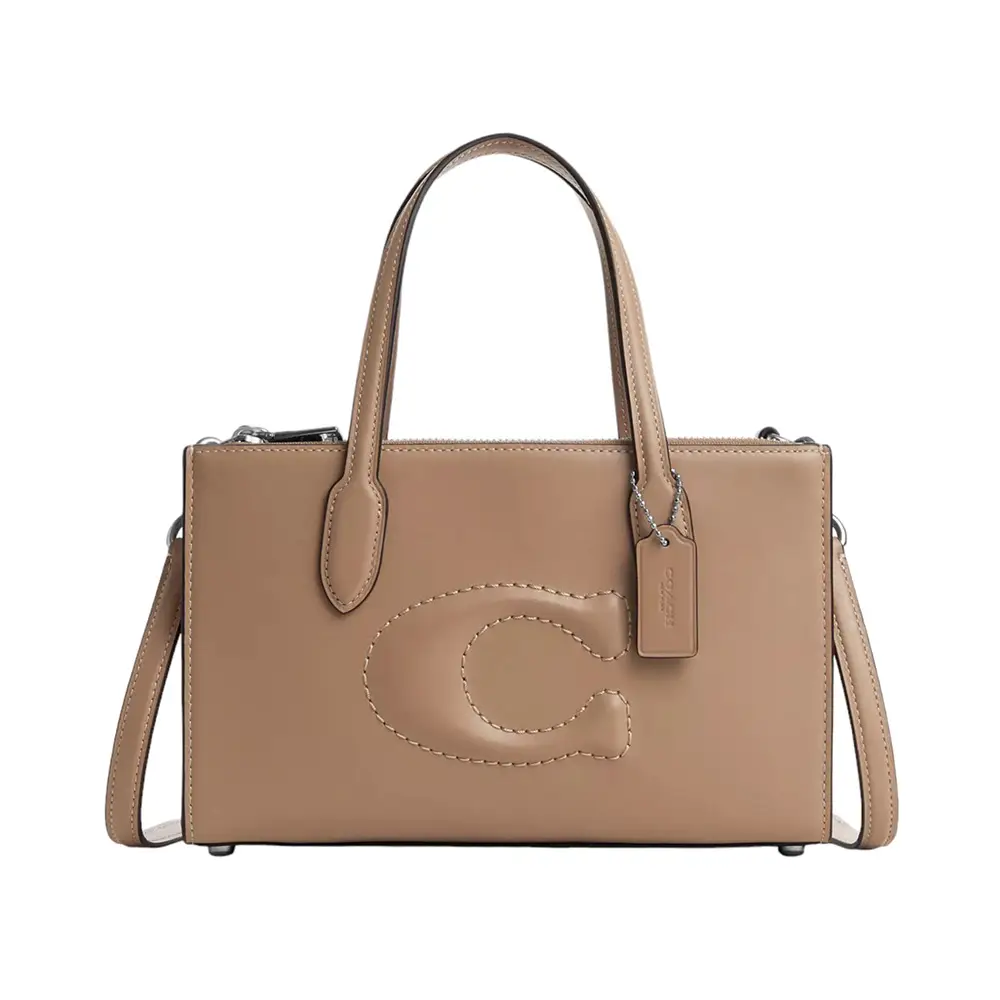 Coach Nina Small Leather Tote Bag Chalk – voilà.id