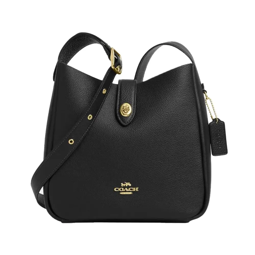 Coach Hadley Convertible Crossbody Bag Leather Black Ghw – voilà.id