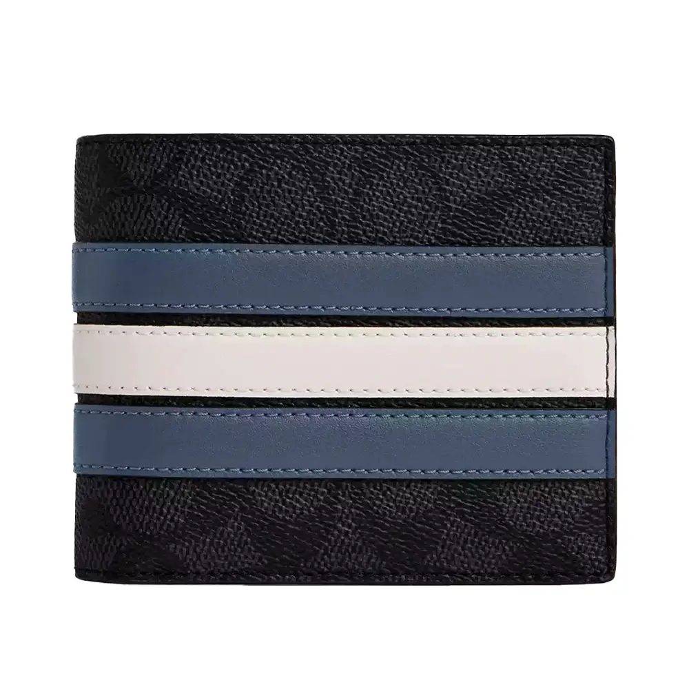 Coach wallet stripe sale