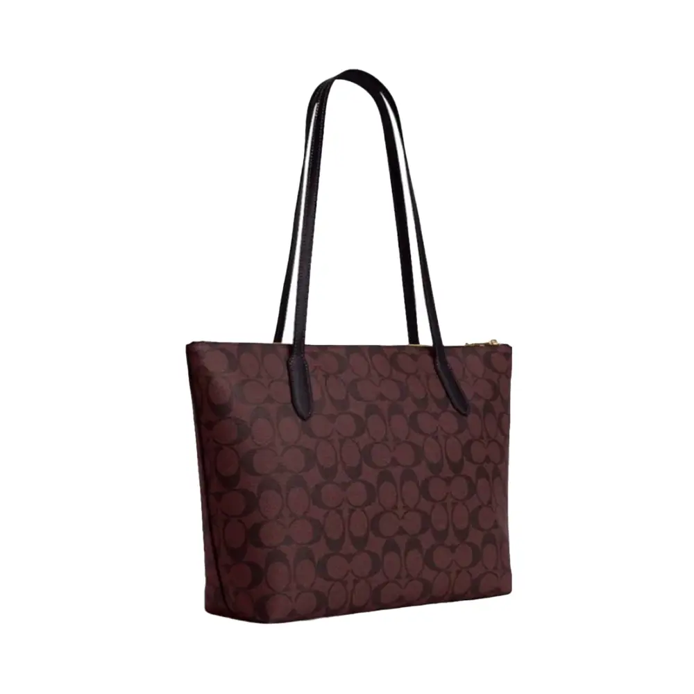 COACH コーチ ZIP TOP TOTE IN SIGNATURE CANVAS 4455 IMAA8 Coach ZIP TOP TOTE In Signature Canvas, #4455 | eBay