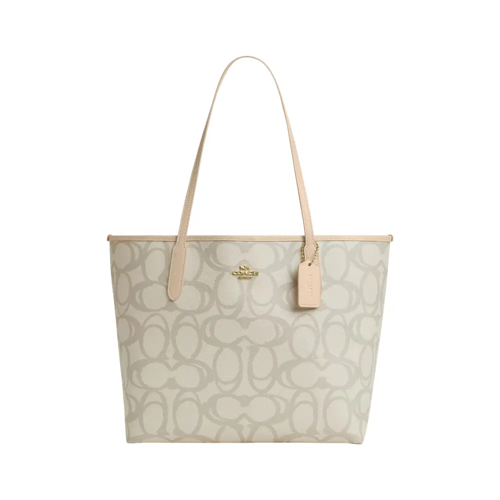 Coach City Tote Bag in Sketch Signature Canvas Ivory – voilà.id