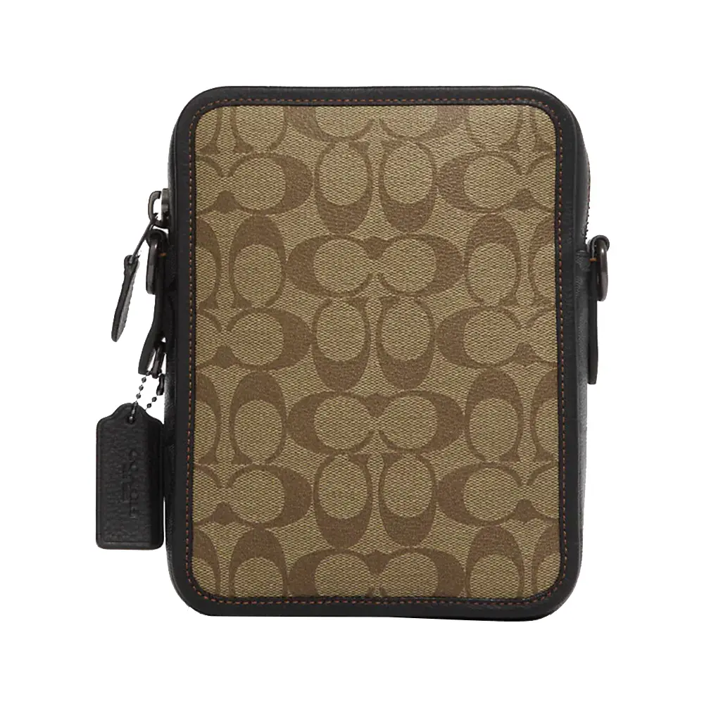 激安 CC090 メンズ★Coach Sullivan Crossbody Signature Canvas Coach Sullivan Crossbody In Signature Canvas Charcoal Khaki