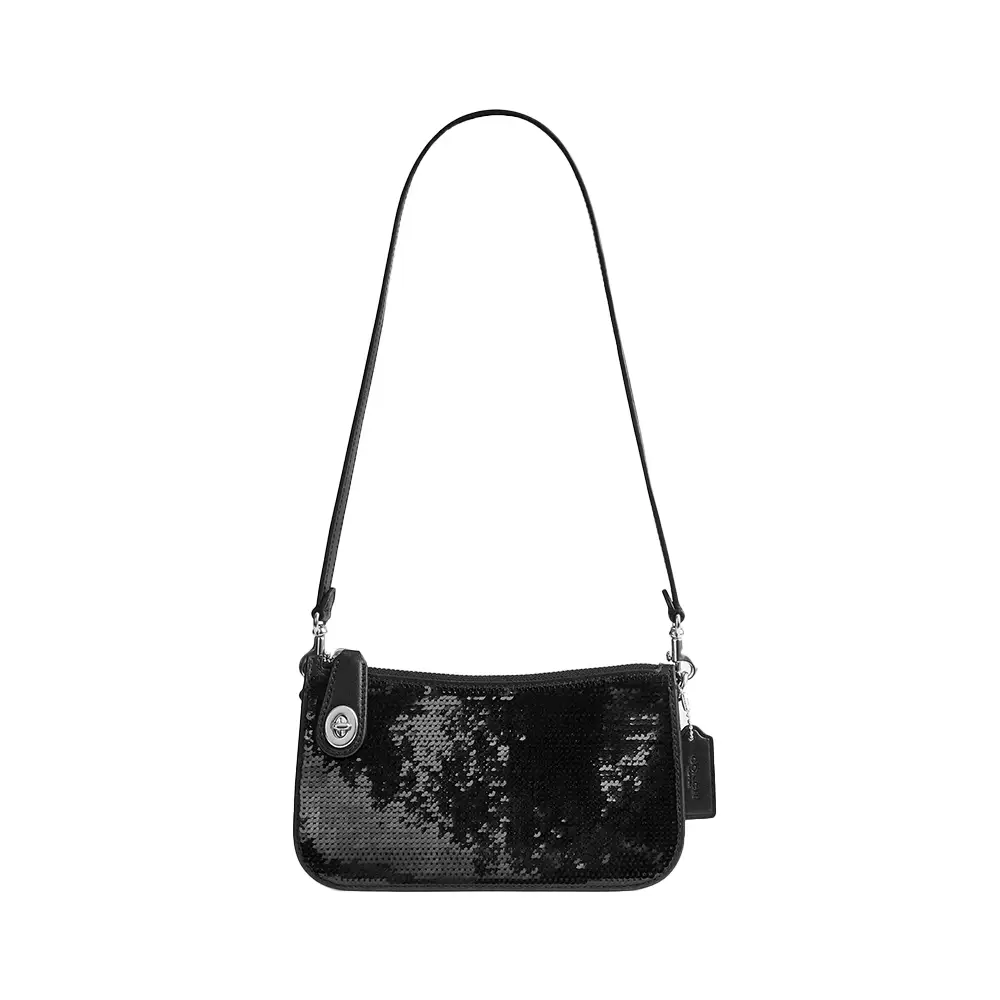 Coach Sequin Blue popular Bag