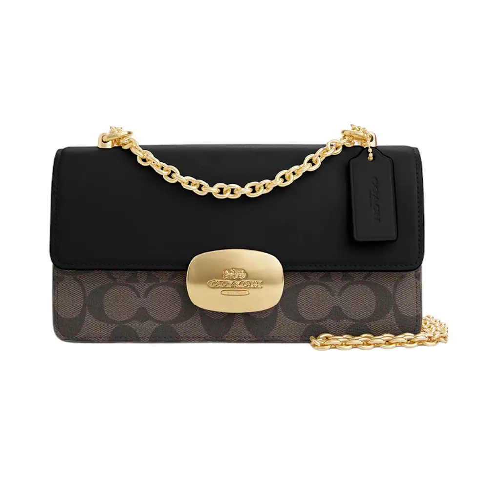 Coach Eliza Crossbody Chain Signature Light Khaki Chalk