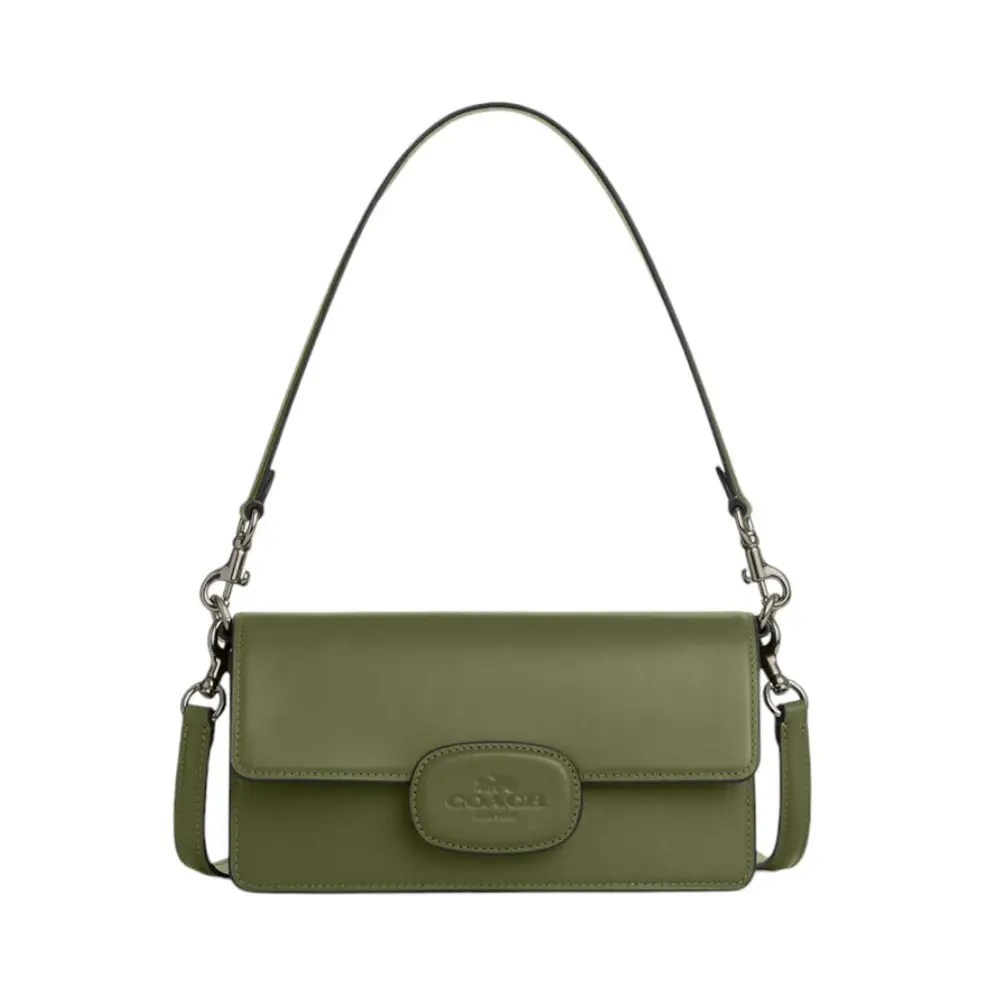 Coach Eliza Flap Crossbody Bag Covered Closured Leather