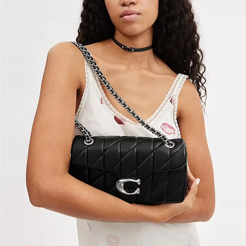 Coach Tabby 26 Quilted Leather Shoulder Bag Black Shw – voilà.id