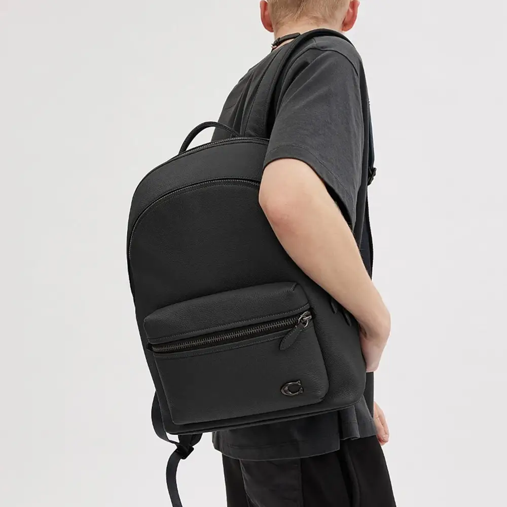Coach Charter Leather Backpack Black – voilà.id