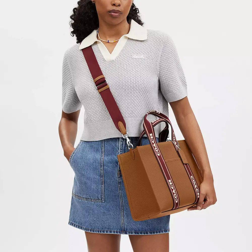 Coach Smith Tote Bag Pebbled Leather Penny/Multi – voilà.id