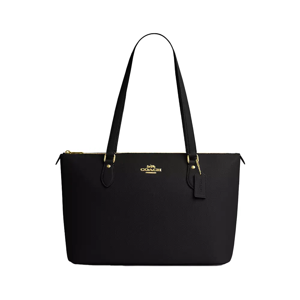 Tory Burch Ever-Ready Coated Canvas Zip Small Tote Bag Black