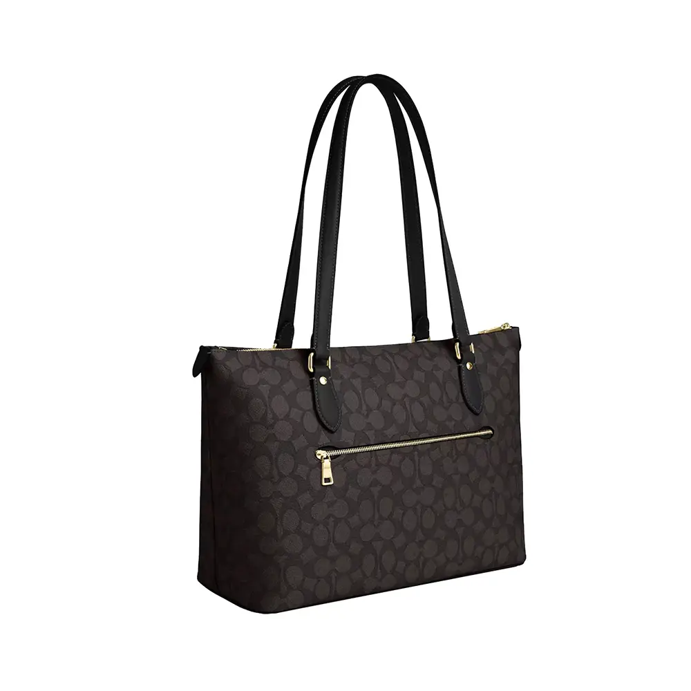 Coach Gallery Signature Canvas Tote Bag Walnut Black – voilà.id