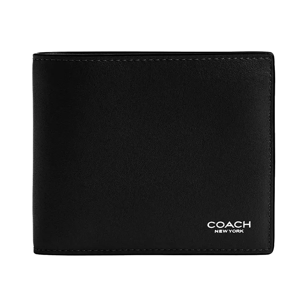 小物 Old Coach Black Leather Bifold Wallet Coach Id Bifold Wallet Leather Gunmetal Black – voilà.id