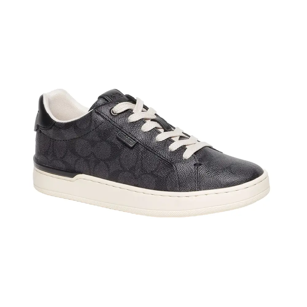 COACH Lowline Low Top Jacquard Sneaker (Black) Women's popular Shoes