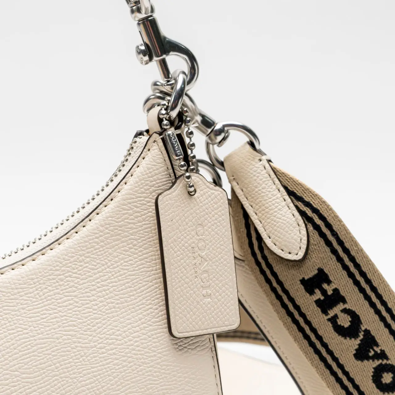 Coach Hobo Crossbody With Signature Canvas Interior Chalk – voilà.id
