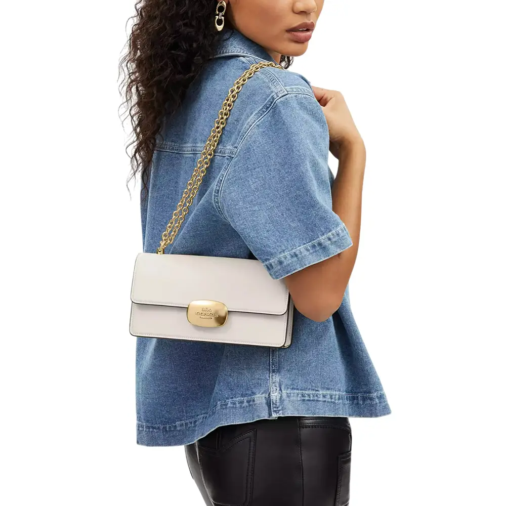 Coach Eliza Crossbody Bag Smooth Leather Chalk Ghw – voilà.id