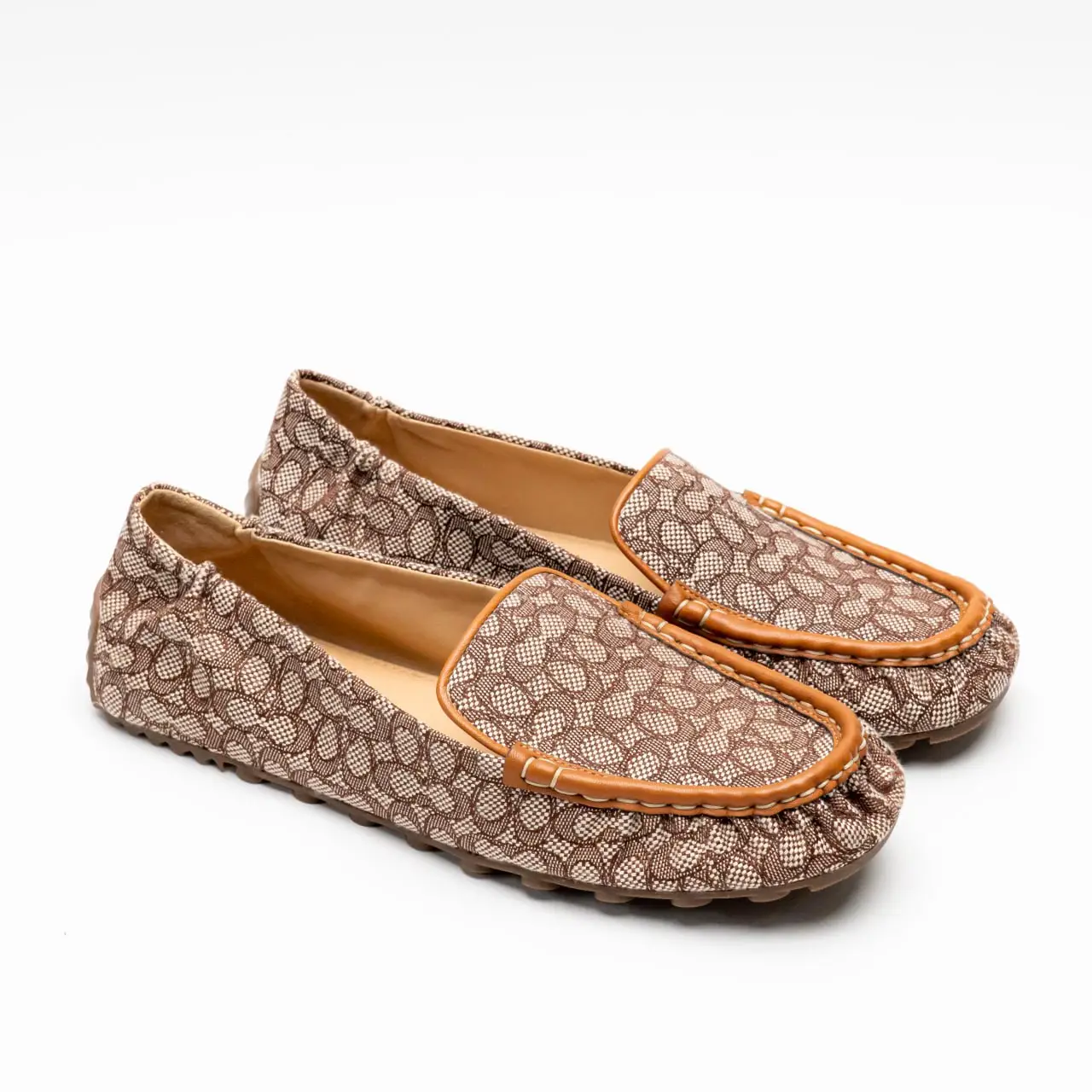 Coach Ronnie Loafer In Signature Textile Jacquard Cocoa
