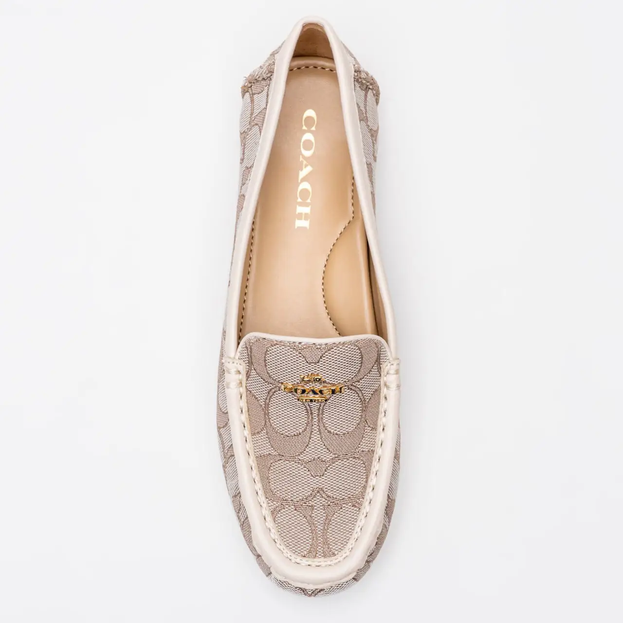 Coach Marley Driver Signature Coated Canvas Stone/Chalk