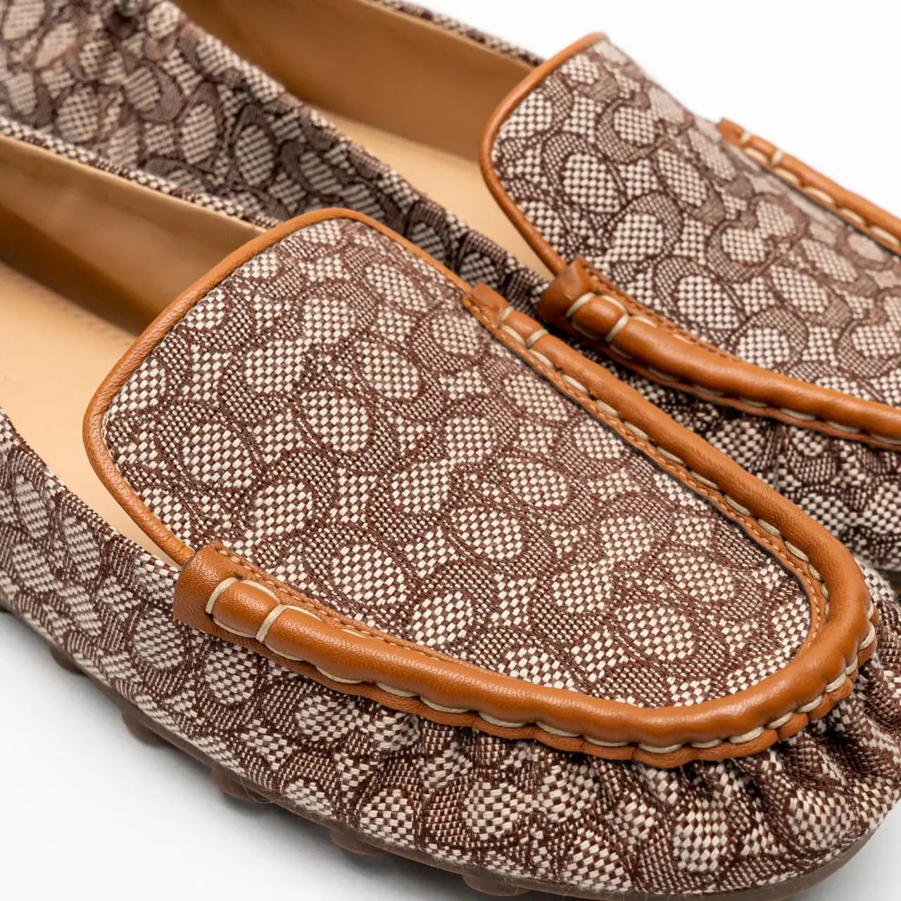 ★Coach★ Ronnie Loafer in Signature Jacquard CS009 URC Coach Ronnie Loafer In Signature Textile Jacquard Cocoa