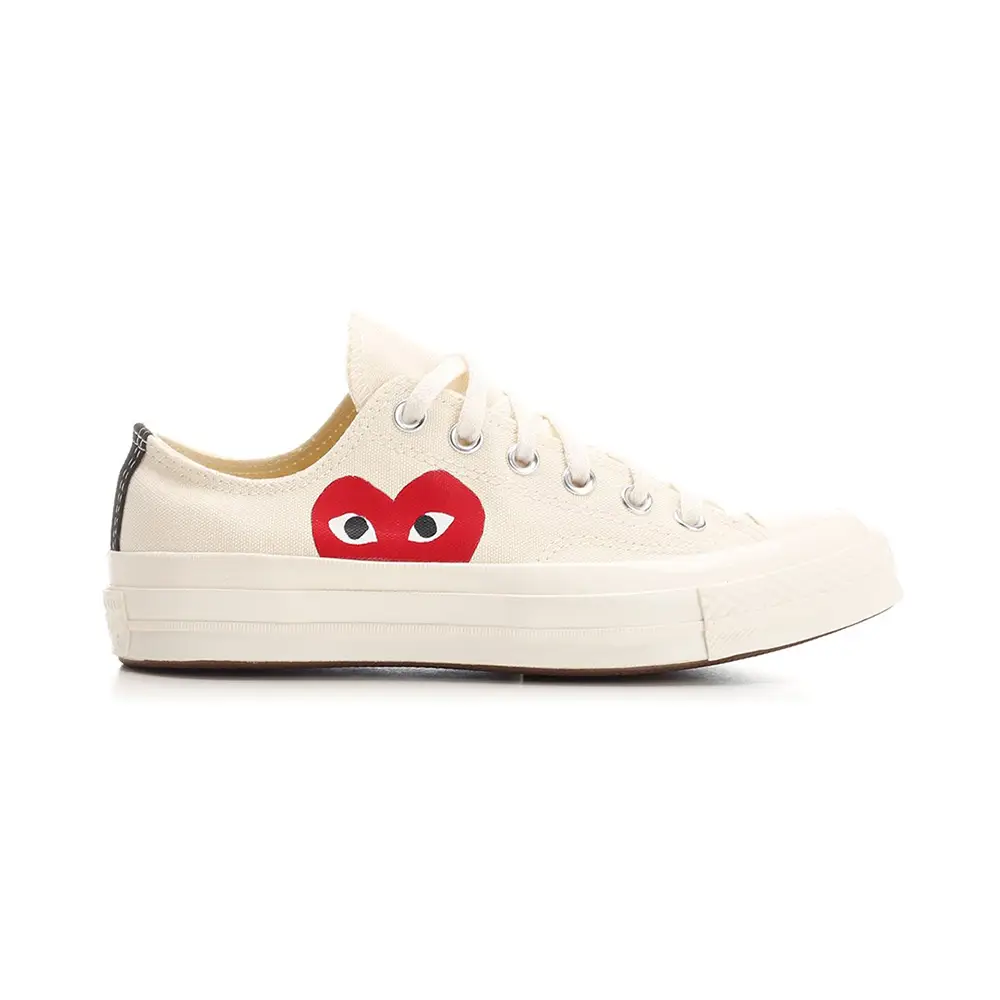White sneakers with hearts sales