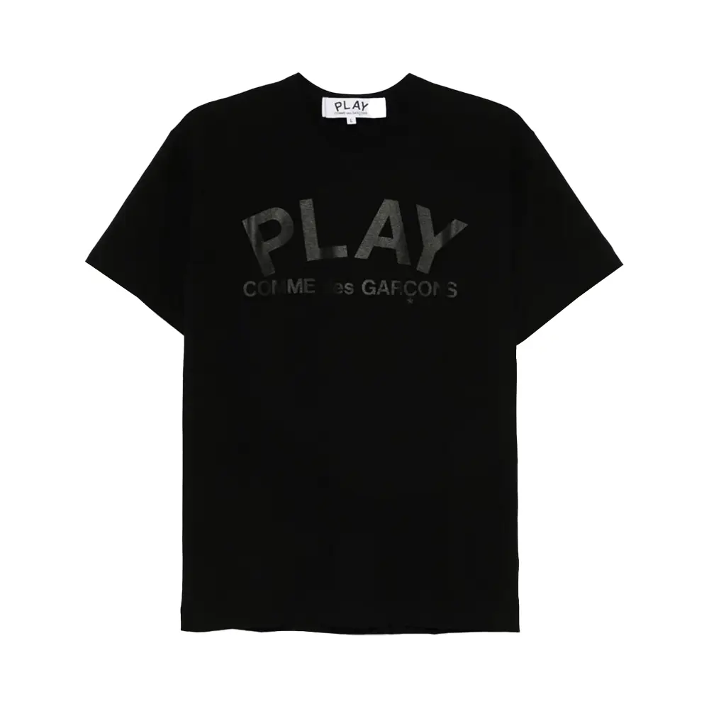 Comme Des Garçons Play Logo Print Cotton T-Shirt Black – voilà.id