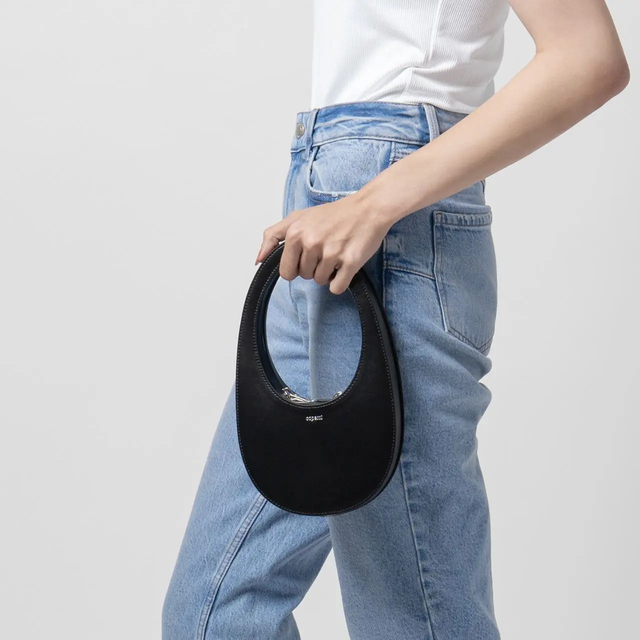 Coperni Swipe Mini Calfskin Leather Bag Black – voilà.id