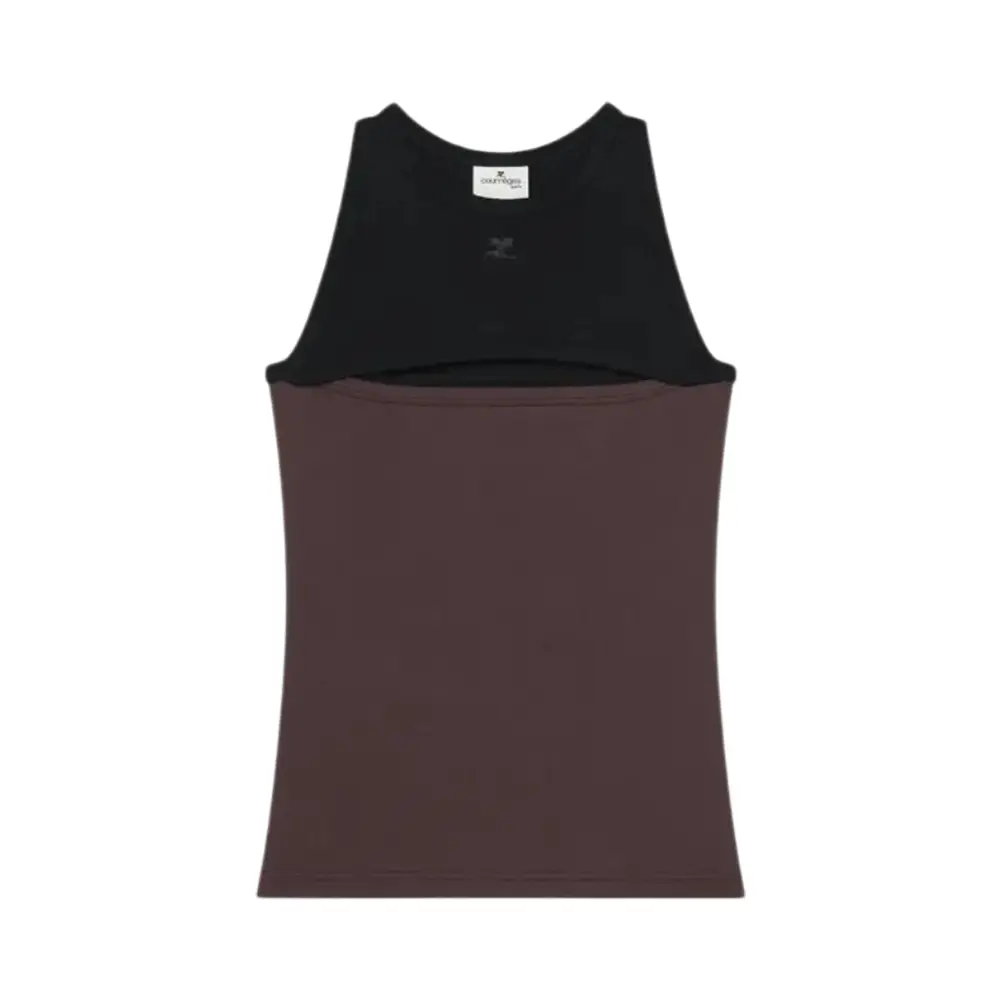 Maison Kitsuné Baby Fox Patch Ribbed Tank Top White – voilà.id