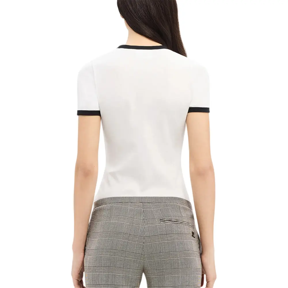Courrèges Bumpy Contrast T-Shirt White Black – voilà.id