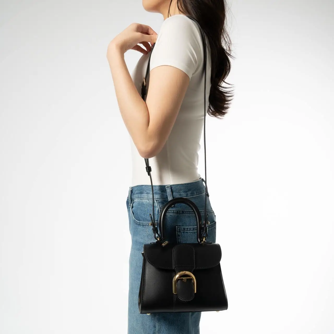 【関税込】DELVAUX★Brillant mini handbag box calf black Delvaux Brillant East/West Mini Box Calf Limited Edition