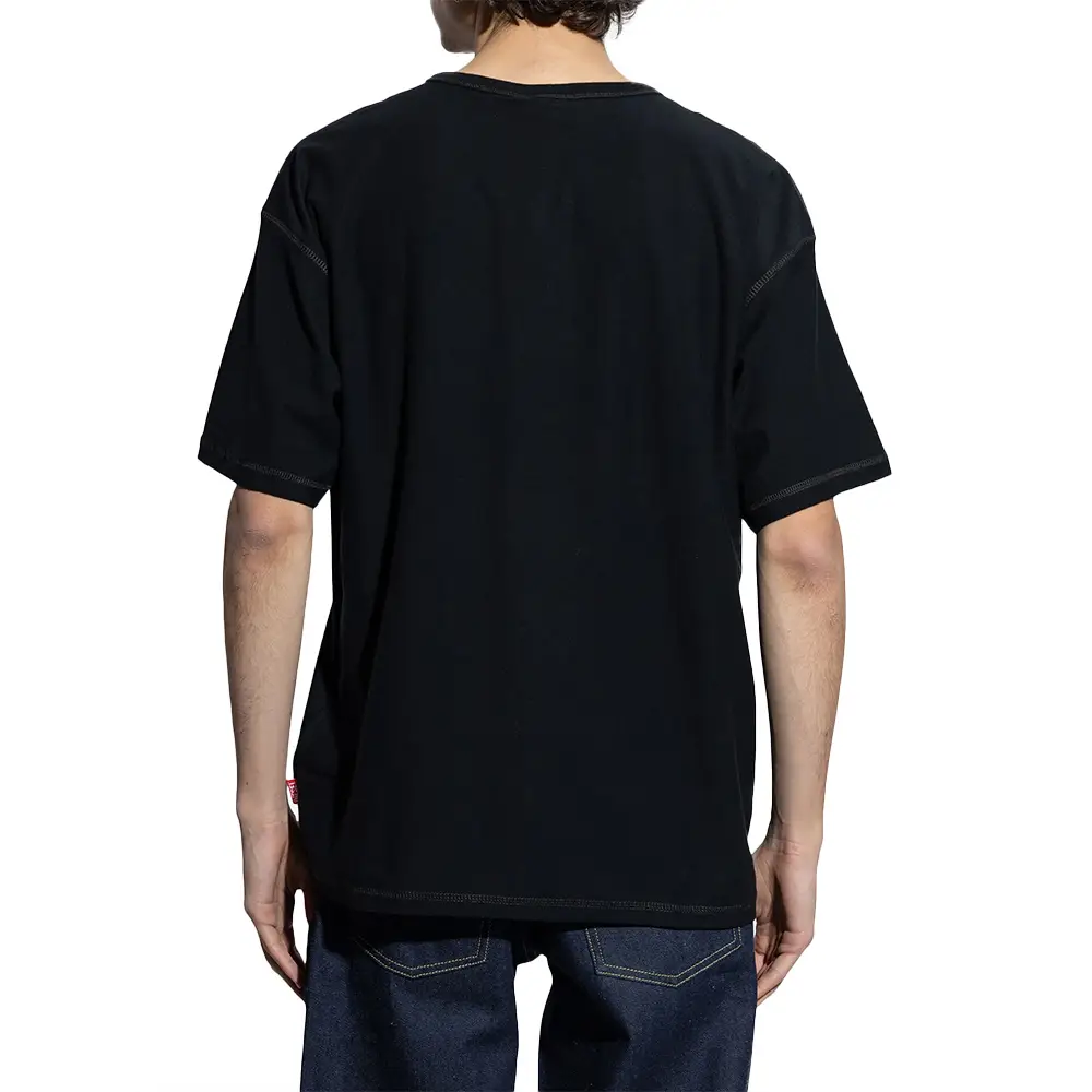 ★DIESEL★ T Daxt T-Shirt Black A161850GIAS9XX A161850GIAS9X T-DOXT T-shirt with logo print brand DIESEL