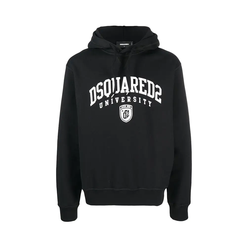 ★送関込み★ Dsquareds University Logo Hoodie Dsquared2 University Logo Hoodie Black – voilà.id