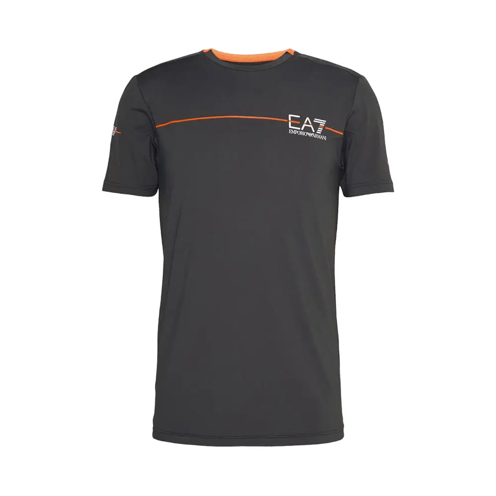 アルマーニ　テニスウエア　EA7 VENTUS 黒 スポーツTシャツ アルマーニ テニスウエア EA7 VENTUS 黒 スポーツTシャツ undefined