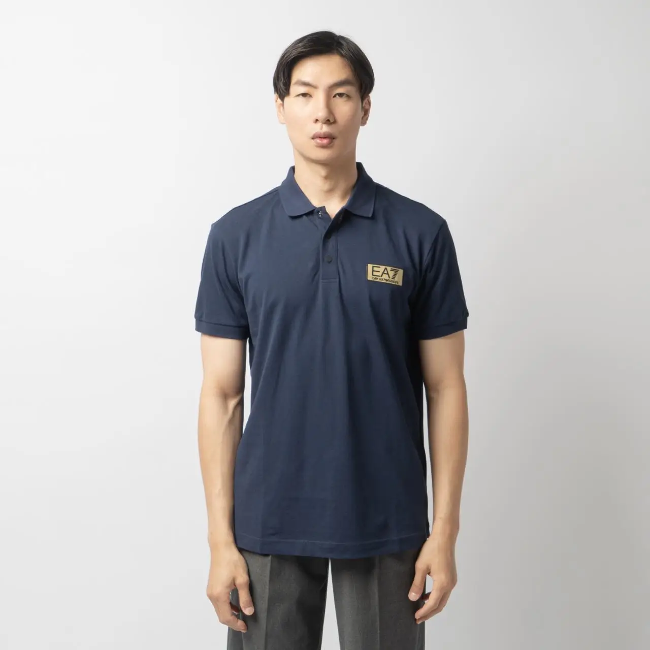 EA7 (Emporio Armani) Gold Label Pima-Cotton Polo Shirt Navy