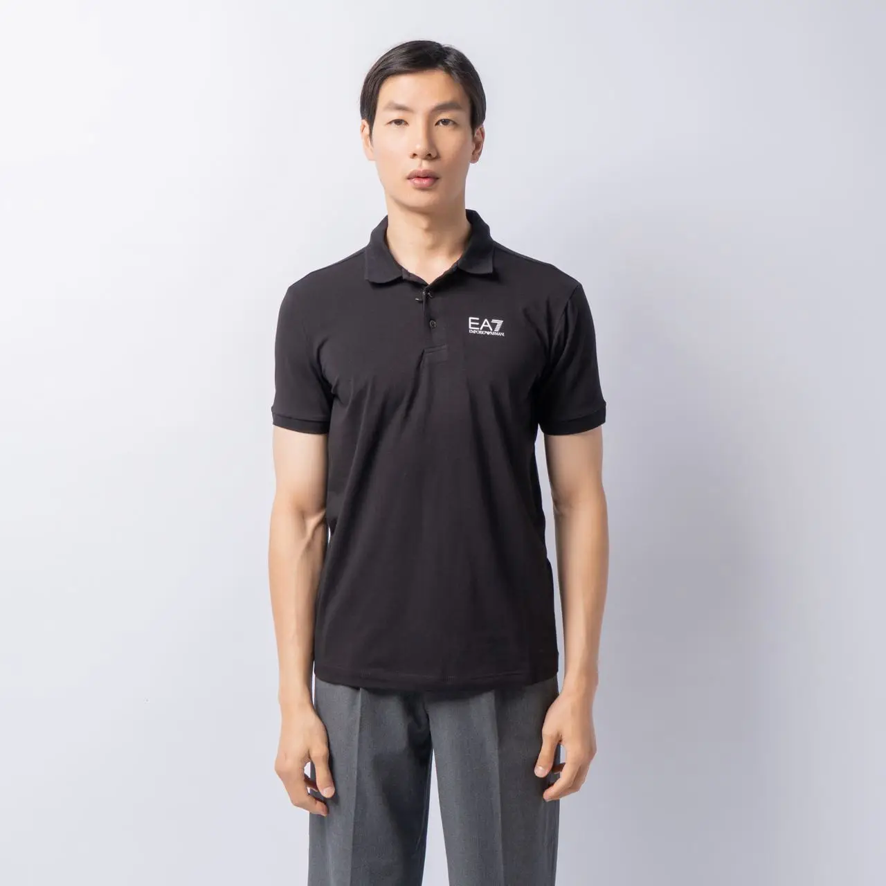 EA7 (Emporio Armani) Logo Visibility Stretch Cotton Polo