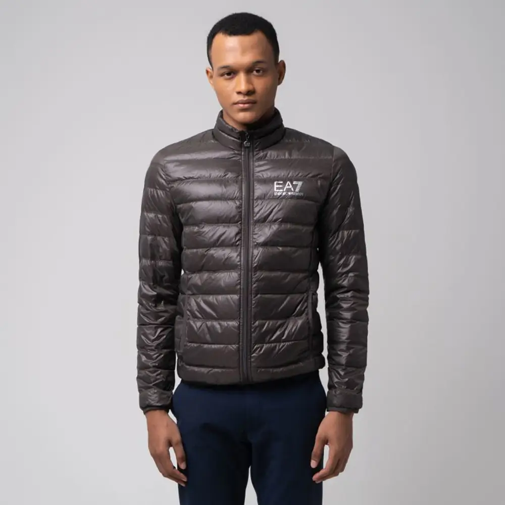 EA7 (Emporio Armani) Zipped Padded Jacket Stone Grey – voilà.id