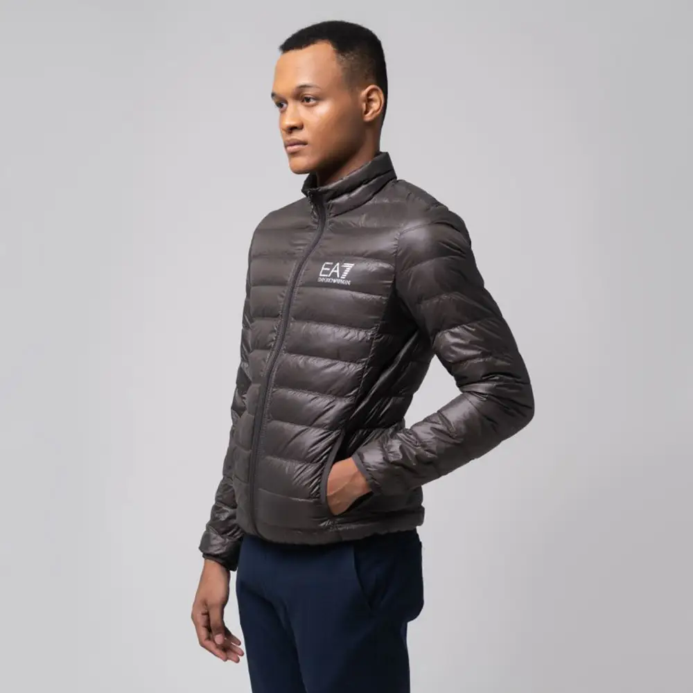 EA7 (Emporio Armani) Zipped Padded Jacket Stone Grey – voilà.id