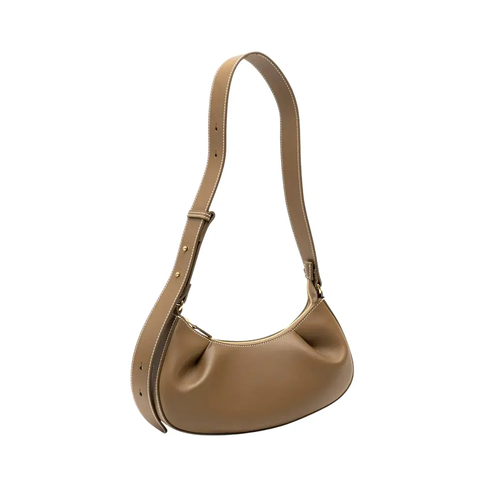 ショルダーバッグ・ポシェット elleme Two-tone leather Dimple Moon shoulder bag DimpleMoonSmallPatentLeatherBl