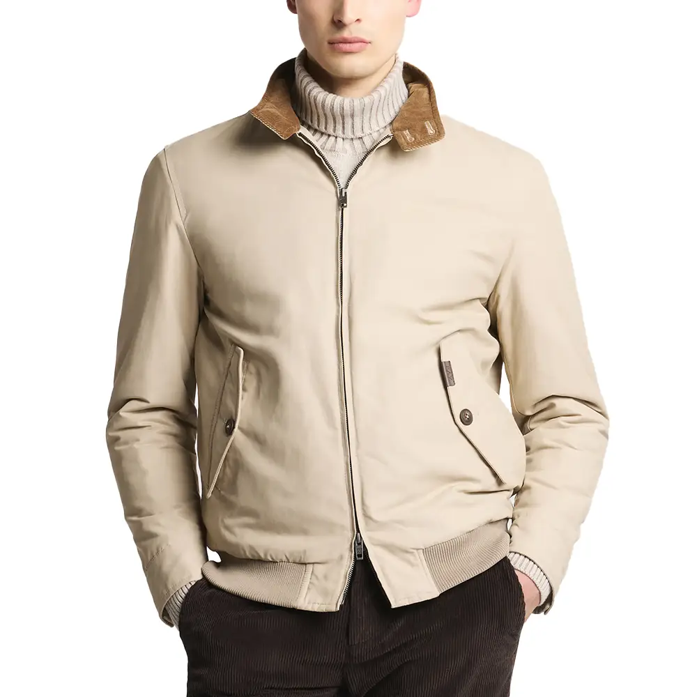 ジャケット・アウター NYLON Twill Double Front Bomber Jacket ジャケット・アウター NYLON Twill Double Front Bomber Jacket