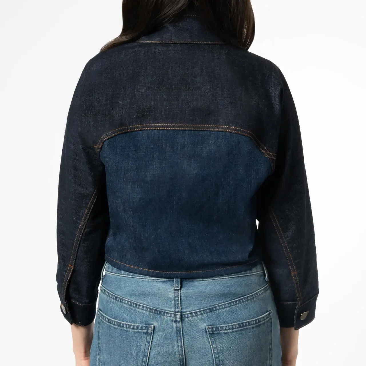 【送料&関税込】Fendi Two-tone Denim Jacket Fendi Two-Tone Denim Cropped Jacket Blue – voilà.id