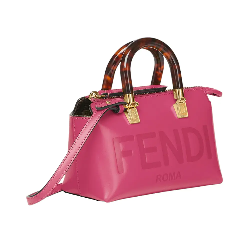 OUTLET【FENDI】PINK×PINK☆ロゴ By The Way Mini ハンドバッグ Fendi By The Way Mini Pink Womens Fendi