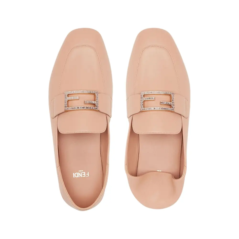 Fendi FF Baguette Leather Loafers Pink Ghw – voilà.id