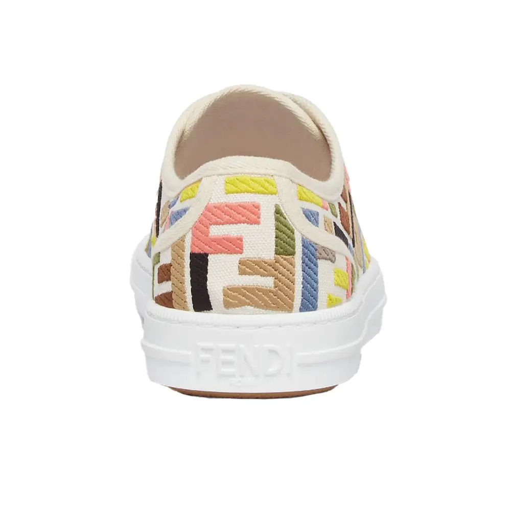 【関税&送料込】Fendi Embroidered Canvas Domino Sneakers Domino Fabric Multicolor | Fendi