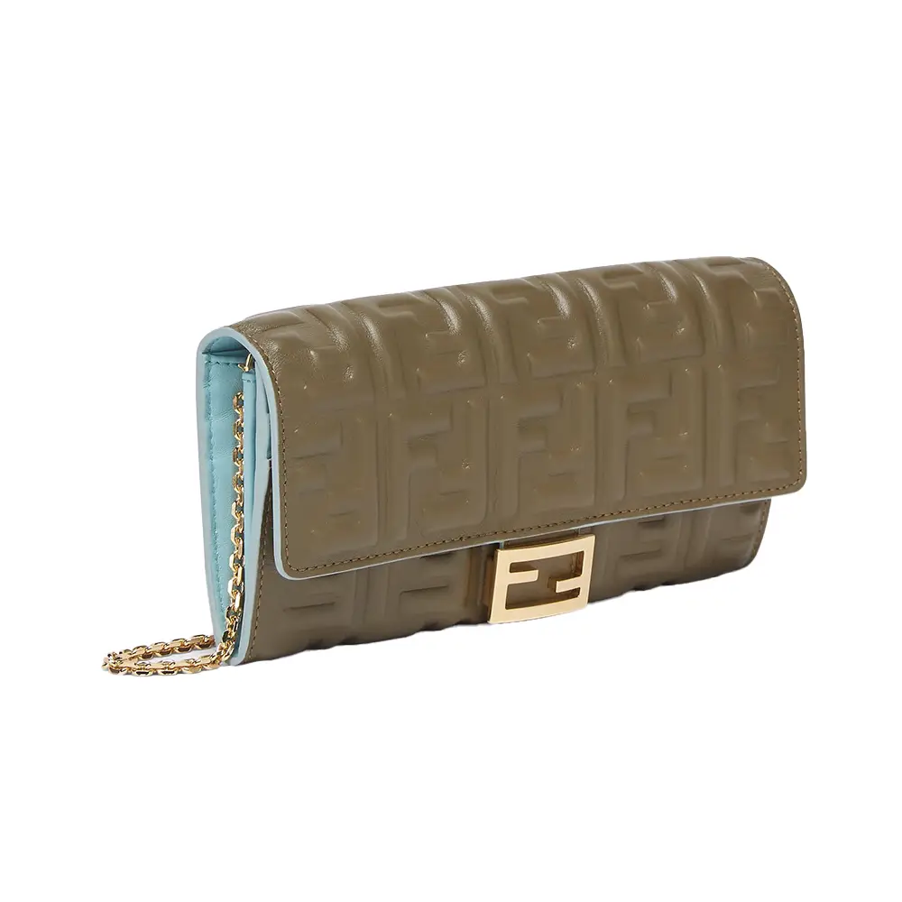 Fendi Baguette FF Continental Wallet On Chain Nappa Leather Fendi Baguette FF Continental Wallet On Chain Nappa Leather