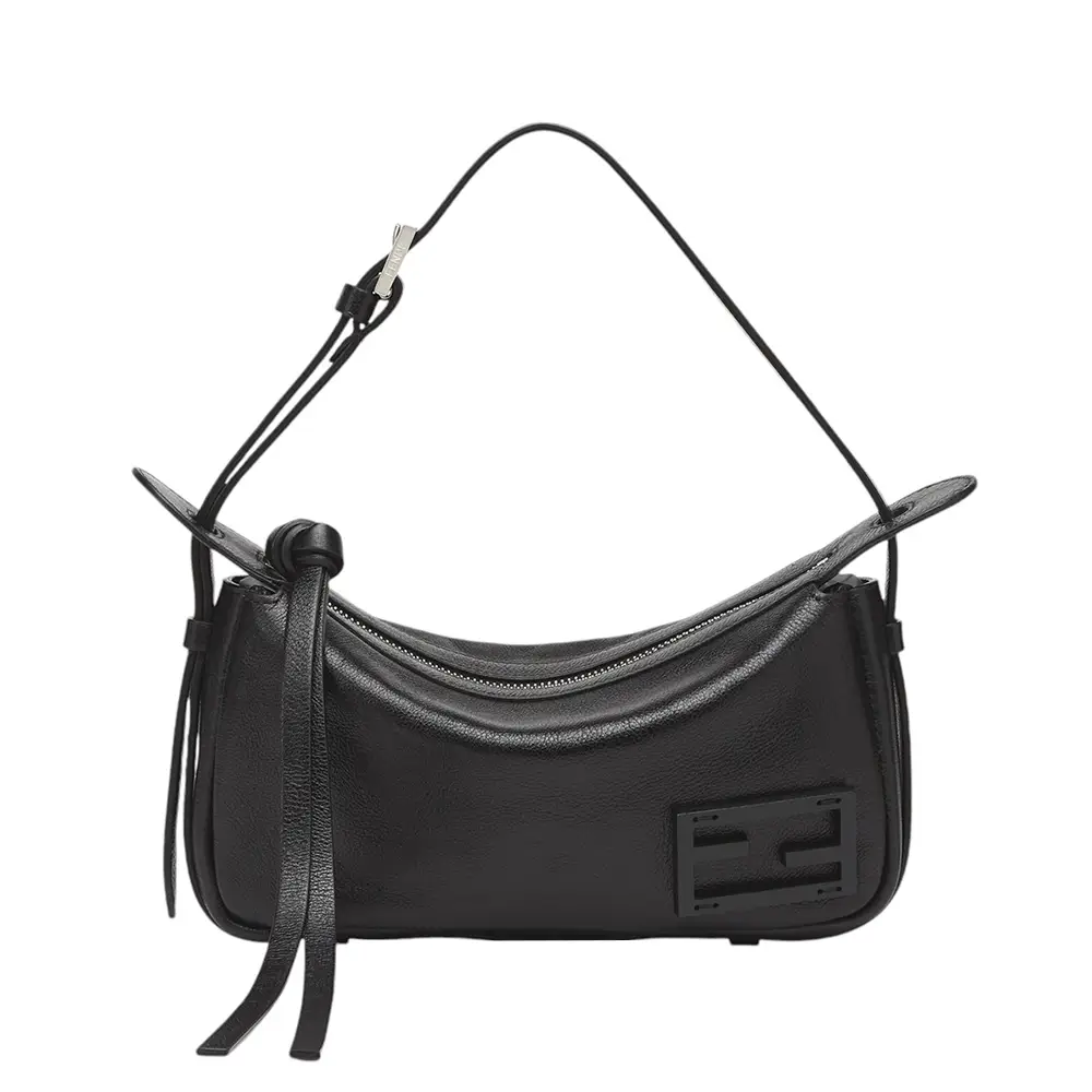 Black leather fendi bag sale