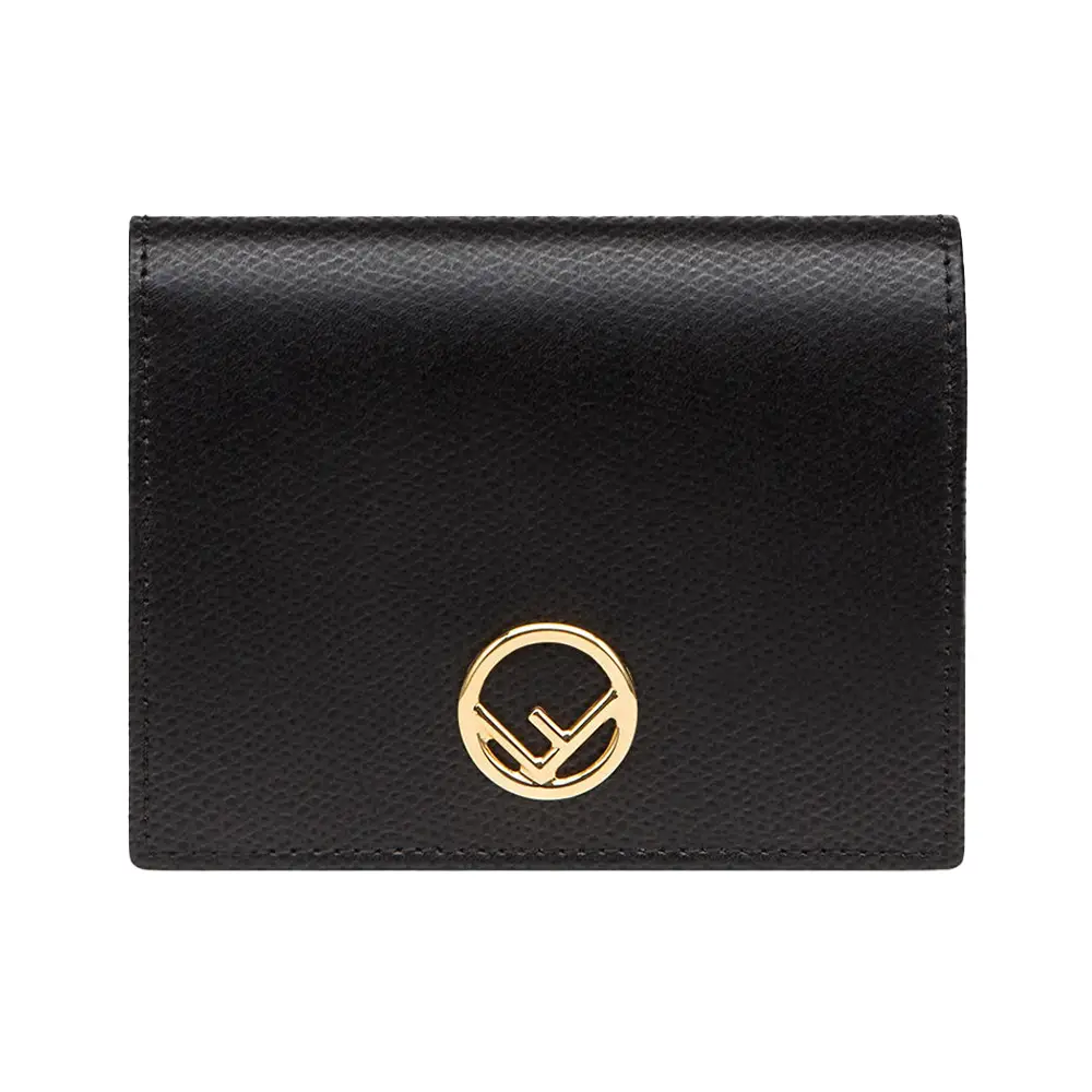 Fendi Compact Leather Bifold Wallet Black – voilà.id