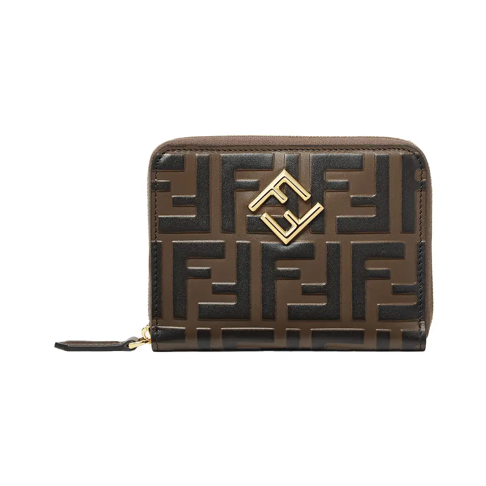 FENDI｜HALF-LENGTH WALLETS (FF DIAMOND ZIP-AROUND MEDIUM FF Diamonds Zip Around Medium Leather Black | Fendi
