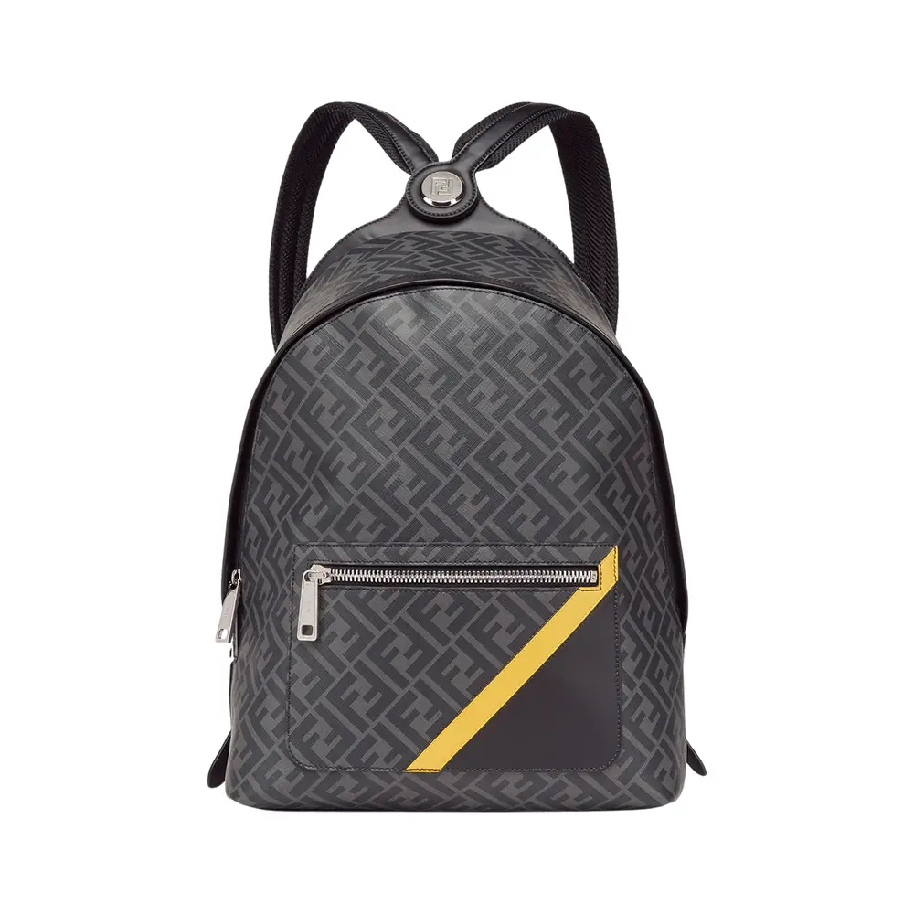 Fendi Medium Diagonal FF Chiodo Backpack Black – voilà.id