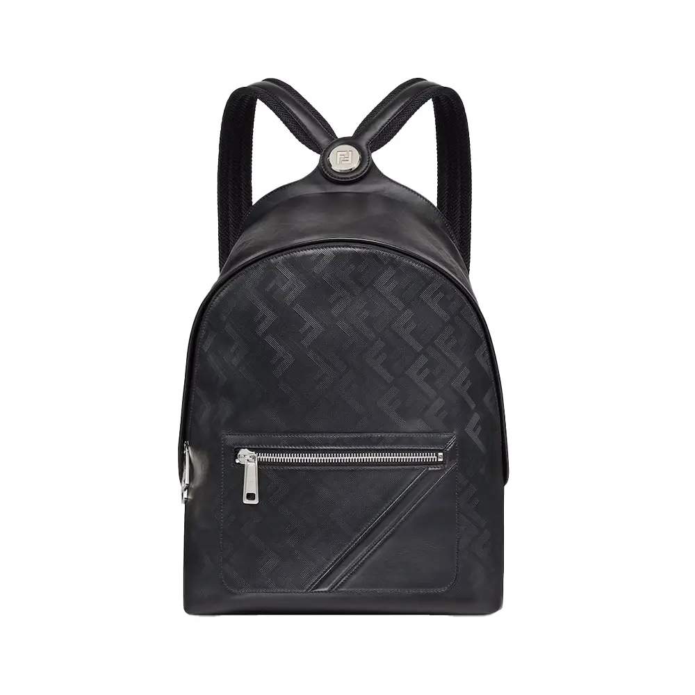 Fendi ◆ Chiodo Diagonal Medium Backpack Fendi Diagonal Fendi Chiodo Medium Fabric Black | Fendi