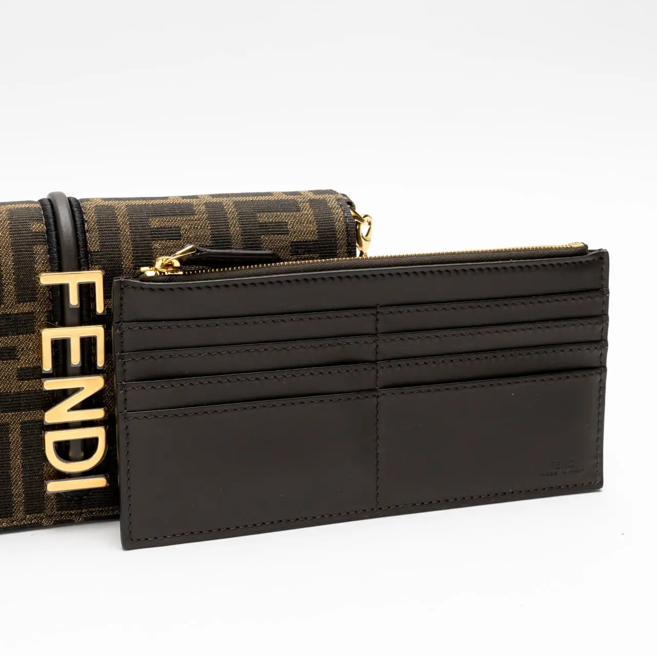 ヘアアクセサリー FENDI Multicoloured FF fabric wallet FENDI ZUCCA FF SPALMATI MULTICOLOR CONTINENTAL WALLET
