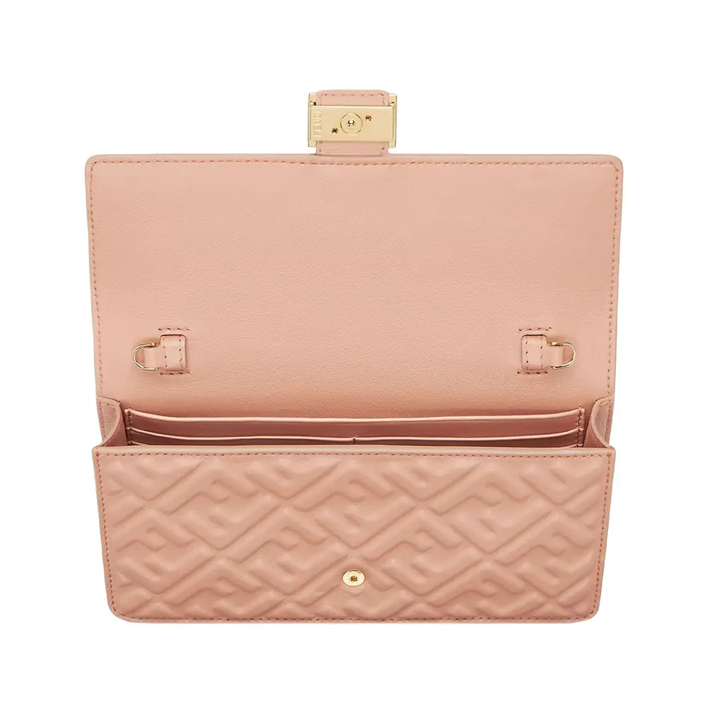 Fendi Baguette FF Quilted Wallet On Chain Bag Pink – voilà.id