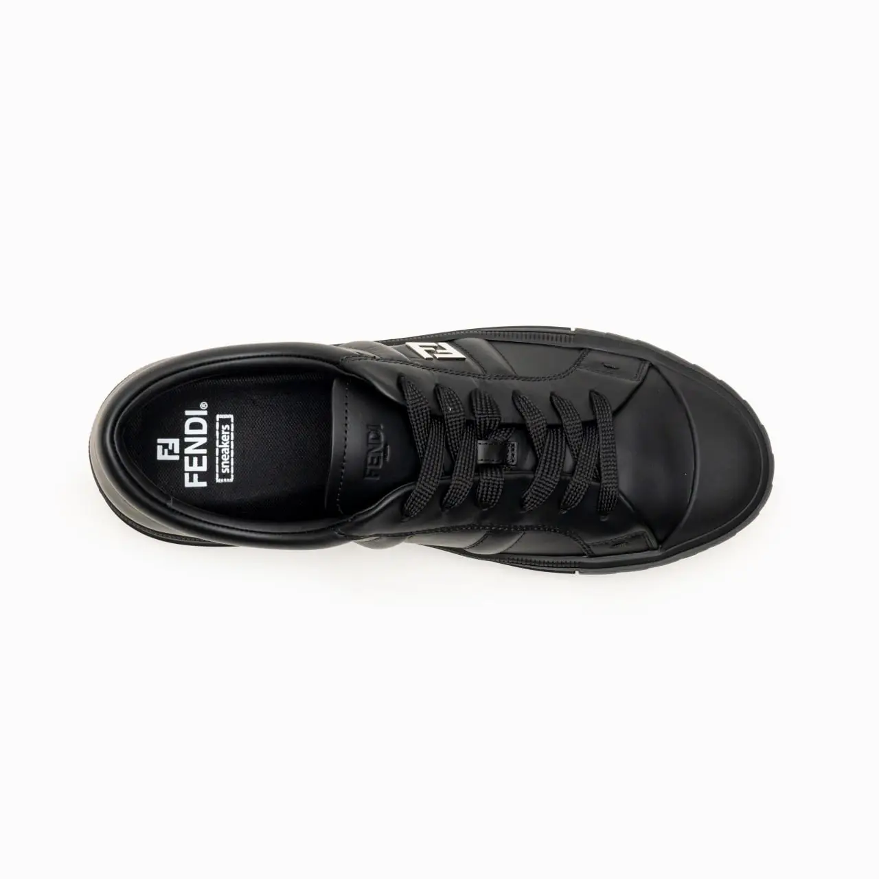 【送料&関税込】Fendi Black Leather Domino Sneakers Domino sneakers Leather Black | Fendi