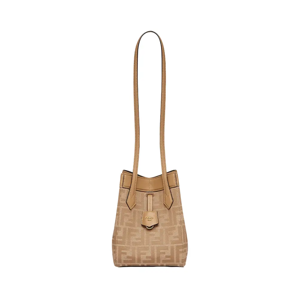 Fendi FF Jacquard Leather Origami Mini Bag Beige – voilà.id